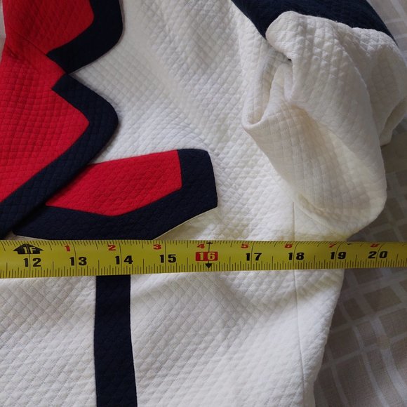 Audrey Laurent Vintage White/Red/Navy TRIM Skirt Blazer Suit, Size 10 - Picture 8 of 12